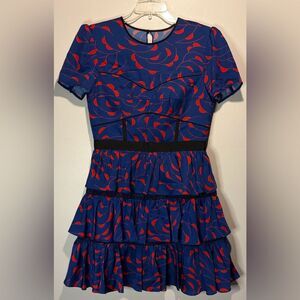 golden globes best dressed 2025 vogue self-portrait - Navy Boucle Mini Dress main image 0